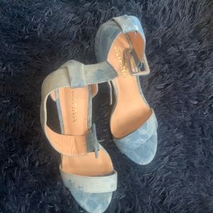 Denim heels